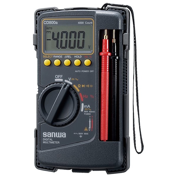 Sanwa Digital Multimeter with Tough Body Cover CD800a - main